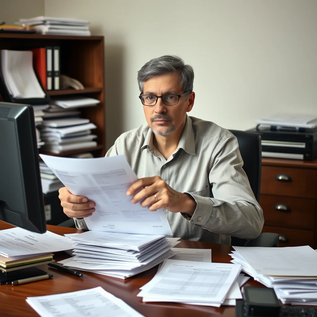 Persona cerrando cuentas de crédito antiguas.